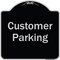 Signmission Designer Series-Customer Parking 2, Black & Silver Heavy-Gauge Aluminum, 18" x 18", BS-1818-9856 A-DES-BS-1818-9856 - alternate 1
